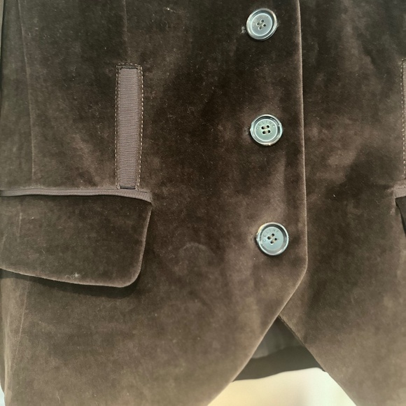 Vintage CELINE Brown Velvet Blazer - Never worn, like new - Size 10 - Picture 7 of 14